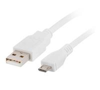 lanberg Câble Micro USB Blanc