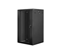 Gabinete rack mural Lanberg WF01-6622-10B 22U 19" acero IP20 negro 60kg autoinstalable