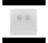 Lanberg WF02-6606-10S Rack Mural 6U Acier Gris 600x600mm Charge Max 60kg avec 10 Écrous Ventilateur 12cm compatible montage mural