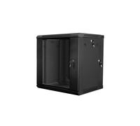 Lanberg WF02-6612-10B Rack Mural 12U 600x600mm Acier Noir, Charge 60kg, 2 Ventilateurs, Montage 19", Profondeur Max 44cm