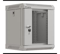 Lanberg WF11-3306-10S Rack Mural 6U Acier/Verre Trempé Gris 30kg Max 300x300x370mm IP20 Rails de Rack et Gestion Optimisée des Câbles Inclus