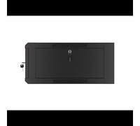 Lanberg WFFA-5604-10B : Rack Mural 4U, Charge Max. 60kg, SPCC, Porte Verre/Acier, Dimensions 570x600x277mm, Compatible 19", Noir, avec Kit de Montage