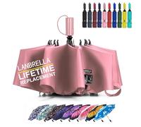 LANBRELLA Parapluie compact inversé pliable avec ouverture automatique et fermeture automatique - C2,5 Rose