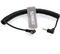 LANC Remote Control Cable 2.5mm Right Angle 2.5mm to 2.5mm Male Coiled Power Cable for Zoom Sony PXW-FS5 Handgrip Blackmagic URSA Mini (Coiled Cable)