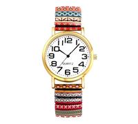 Lancardo Montre bracelet élastique bohème : quartz facile à lire, chiffres arabes, bracelet en acier inoxydable, idéal pour un usage quotidien