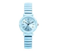 Lancardo Montre élastique élégante pour femme : quartz bleu, facile à lire, chiffres arabes, bracelet en acier inoxydable, bracelet extensible, décontracté, affaires, anniversaire