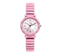 Lancardo Montre élastique élégante pour femme : quartz rose, facile à lire, chiffres arabes, bracelet en acier inoxydable, bracelet extensible, décontracté, affaires, anniversaire