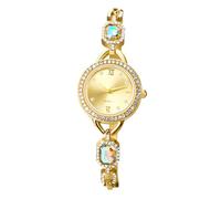 Lancardo Montre élégante pour femme : montre à quartz de luxe avec strass et chiffres romains en acier inoxydable pour femme