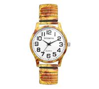 Lancardo Montre Femme Quartz Analogique avec Grand Cadran Numérique,Montre Bohème Bracelet Élastique