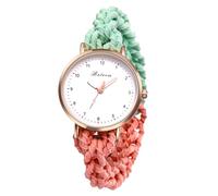 Lancardo Montre Femme Quartz Analogique Bracelet Élastique Montre Anneau de Cheveux avec Grand Cadran