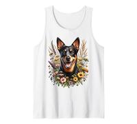 Lancashire Heeler Dog Summer Wildflowers Illustration Débardeur