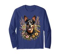 Lancashire Heeler Dog Summer Wildflowers Illustration Manche Longue