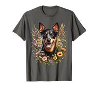 Lancashire Heeler Dog Summer Wildflowers Illustration T-Shirt