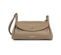 Lancaster Paris Sac trotteur Accordéon Double en cuir de vachette grainé taupe or