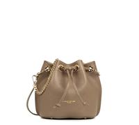 LANCASTER | Alba Double - Petit Sac bourse Cuir de Vachette Grainé Taupe - In - Or