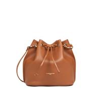 Lancaster Paris – Sac bourse Alba Double – Cuir de vachette grainé – Camel/Orange