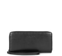 Compagnon Zippé autour Paris PM noir en cuir Noir