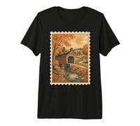 Lancaster County Pa Pont Couvert l'automne T-Shirt Haut de Gamme