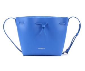 LANCASTER Cuir sac à épaule Saffiano Pure Smooth Bucket Bag Bleu Cyan