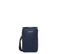 LANCASTER | Delphino Lucas - Pochette smartphone Refente de Cuir de Vachette Grainé Bleu foncé