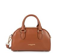 LANCASTER | Donna Bow - Petit Sac à Main bowling Cuir de Vachette Lisse Camel foncé