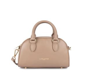 LANCASTER | Donna Bow - Petit Sac à Main bowling Cuir de Vachette Lisse Galet