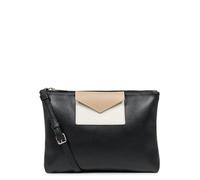 LANCASTER Double pochette - Maya Noir - Ecru - Nude