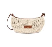 Lancaster Petit Sac Besace Tressé Coton Cuir Camel