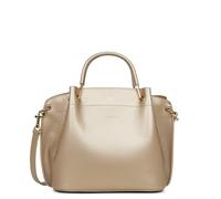 LANCASTER | Foulonné Double - Grand Sac à Main Cuir de Vachette Grainé Champagne - In - Nude