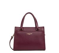 LANCASTER | Foulonné Double - Petit Sac à Main Cuir de Vachette Grainé Bordeaux - In - Or pâle