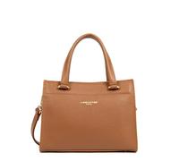 LANCASTER | Foulonné Double - Petit Sac à Main Cuir de Vachette Grainé Camel - In - Orange