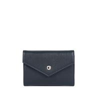 Lancaster | Foulonné PM - Porte-Cartes Cuir de Vachette Grainé Bleu foncé