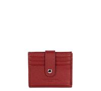 Lancaster | Foulonné PM - Porte-Cartes Cuir de Vachette Grainé Carmin