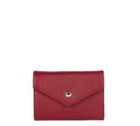 Lancaster | Foulonné PM - Porte-Cartes Cuir de Vachette Grainé Carmin