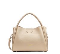 LANCASTER | Ida Double - Sac à Main Cuir de Vachette Grainé Champagne - In - Nude