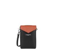 LANCASTER | Maya KBA - Pochette smartphone Noir - Galet rosé - Cognac