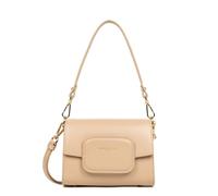 Sac trotteur à rabat aimanté Mini Paris PAD beige en cuir Beige