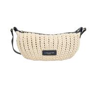 Lancaster Petit Sac Besace Tressé Coton Cuir Bleu