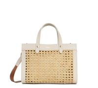 LANCASTER Petit sac cabas main - Cannage Rotin Beige