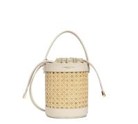 LANCASTER Petit sac seau - Cannage Rotin Beige