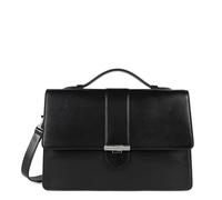 LANCASTER | Paris Ily - Porte documents Cuir de Vachette Lisse Noir