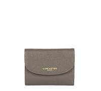 Lancaster Paris – Portefeuille dos-à-dos Dune Éléphant – Cuir, fermeture à pression, Gris