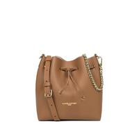 LANCASTER | Pur & Element City - Petit Sac bourse Refente de Cuir de Vachette Lisse Camel - In - Or pâle