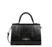 Sac à main A rabat avec fermoir Exotic Trinity Lancaster 480-034 Noir - Lézard