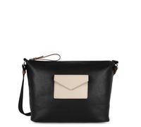LANCASTER Sac besace - Maya Noir - Galet rosé - Cognac
