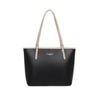 LANCASTER Sac cabas épaule - Smooth Noir - Nude clair - Nude foncé