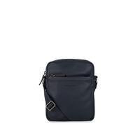 Lancaster Paris Sac trotteur Soft Vintage Cuir de vachette zippé Bandoulière Homme Bleu foncé/Camel