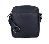 Lancaster Paris Mini sacoche Soft Vintage Cuir vachette Homme Bleu/Camel