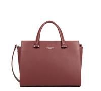 LANCASTER | Sierra - Grand Sac à Main Refente de Cuir de Vachette Grainé Bordeaux