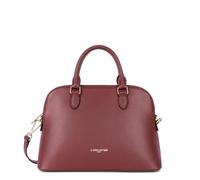 LANCASTER | Sierra Jia - Sac demi lune Refente de Cuir de Vachette Grainé Bordeaux